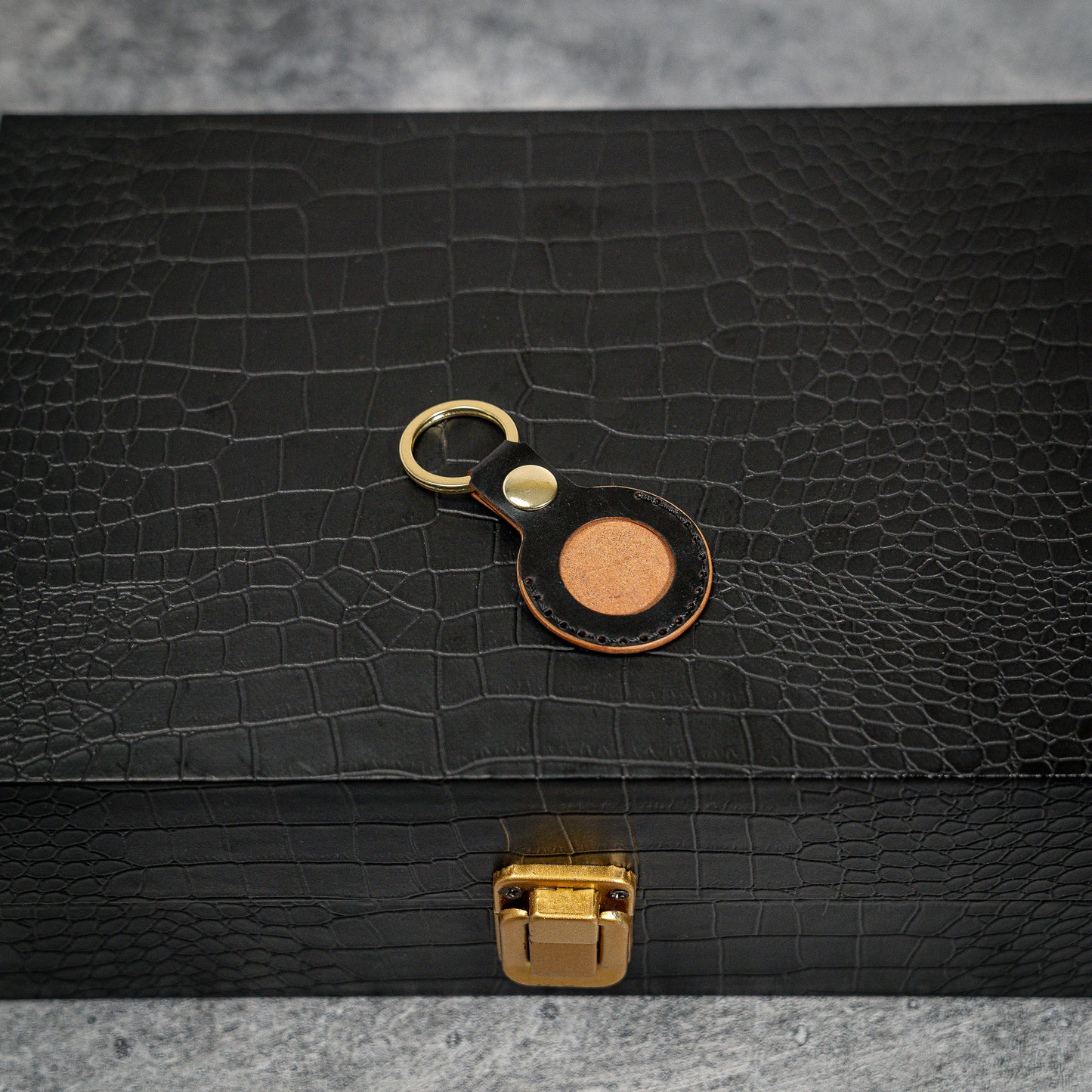 Handmade Air Tag Case in Rocado Shell Cordovan leather (Multiple colors)