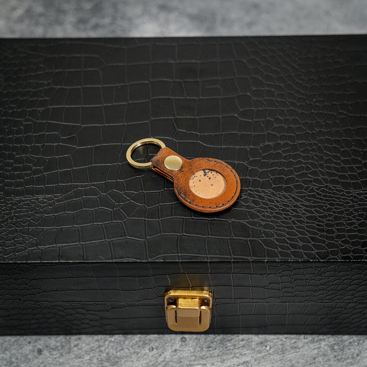 Handmade Air Tag Case in Rocado Shell Cordovan leather (Multiple colors)