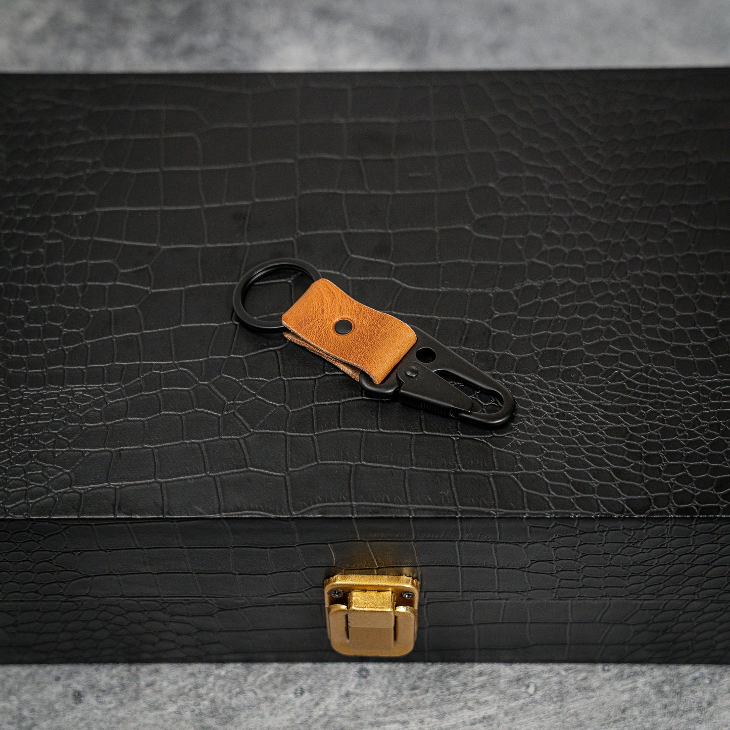 Exquisite Handmade Waxy Keychain with Matte Black Finish