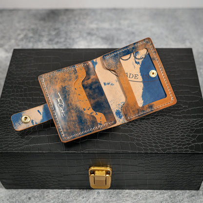 Chicago Wallet in Ocean Marbled Shell Cordovan