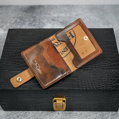 Chicago Wallet in Mid Brown Marbled Shell Cordovan