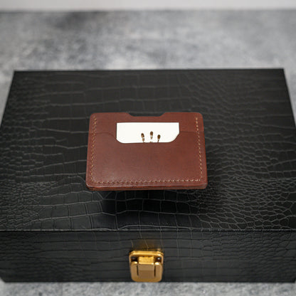 Miami Cardholder in Dark & Mid Brown