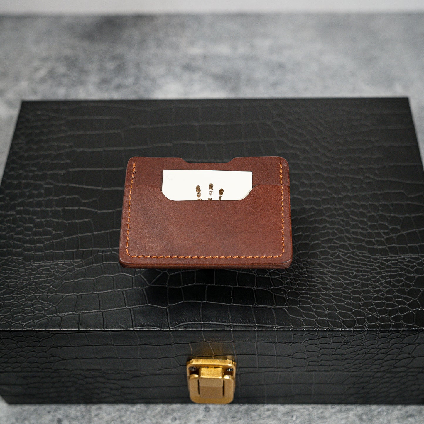 Miami Cardholder in Mid Brown & Olmo