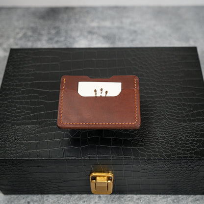 Miami Cardholder in Mid Brown & Olmo