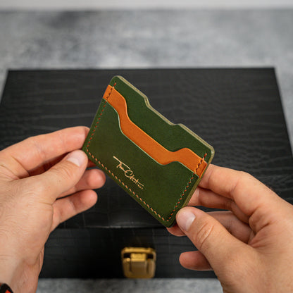 Miami Cardholder in Emerald & Olmo