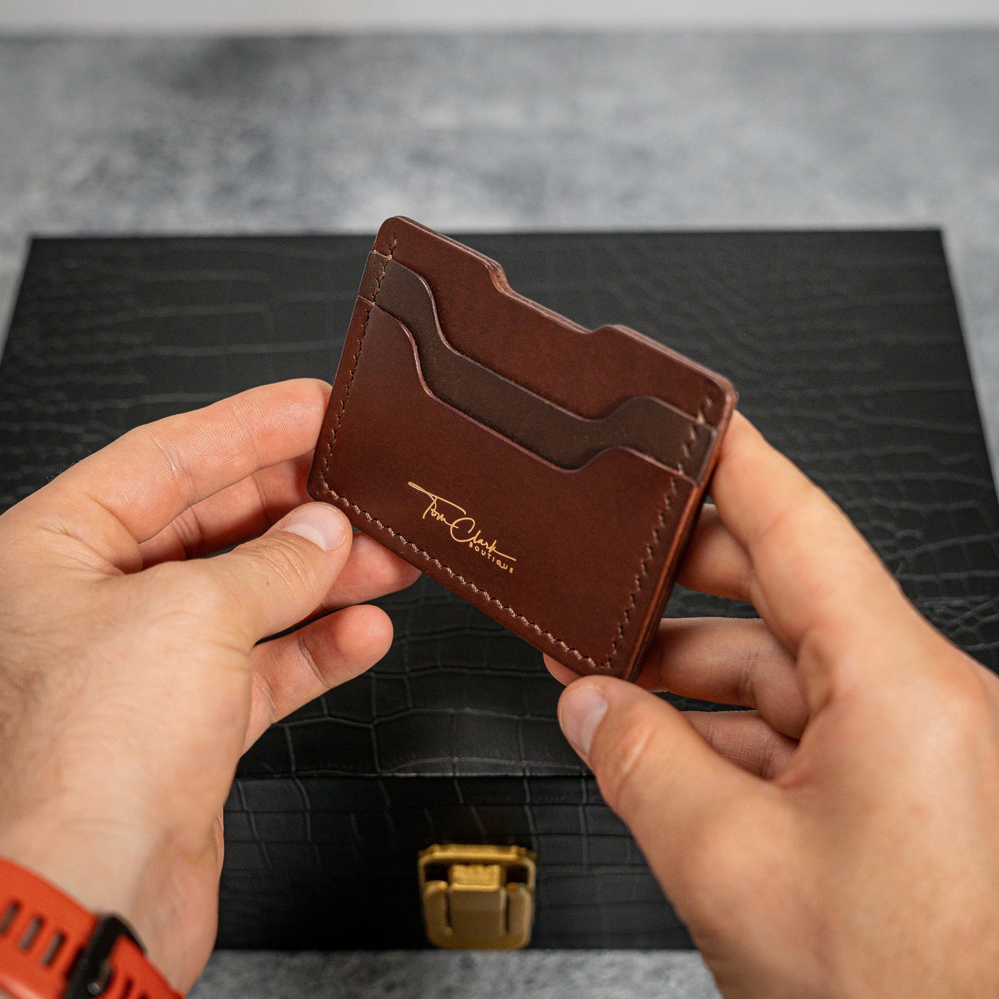 Miami Cardholder in Dark & Mid Brown