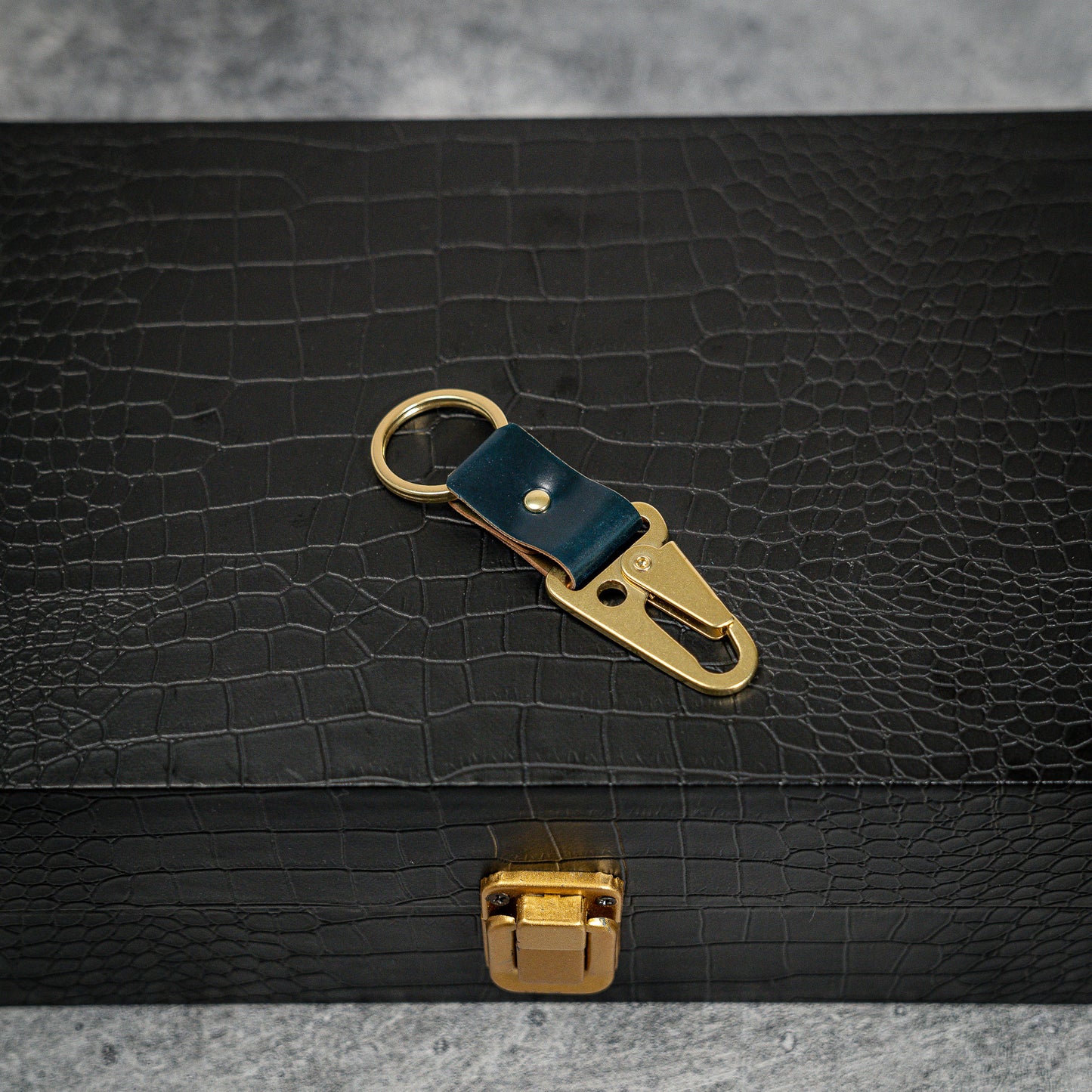 Exquisite Handmade Horween Shell Cordovan Keychain with Natural Brass Finish (Multiple colors)