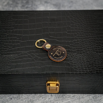 Handmade Air Tag Case in Rocado Shell Cordovan leather (Multiple colors)