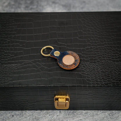 Handmade Air Tag Case in Rocado Shell Cordovan leather (Multiple colors)