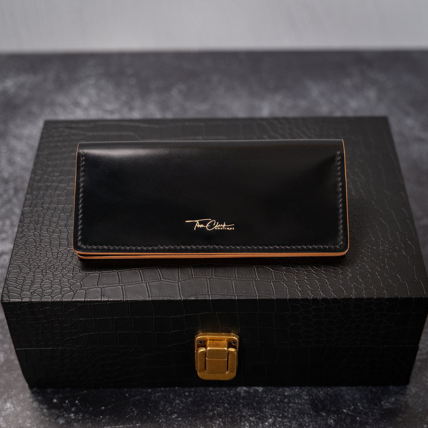 Toronto Long Wallet: Hand-Stitched in Classic Black Rocado Shell Cordovan, Extra Roomy