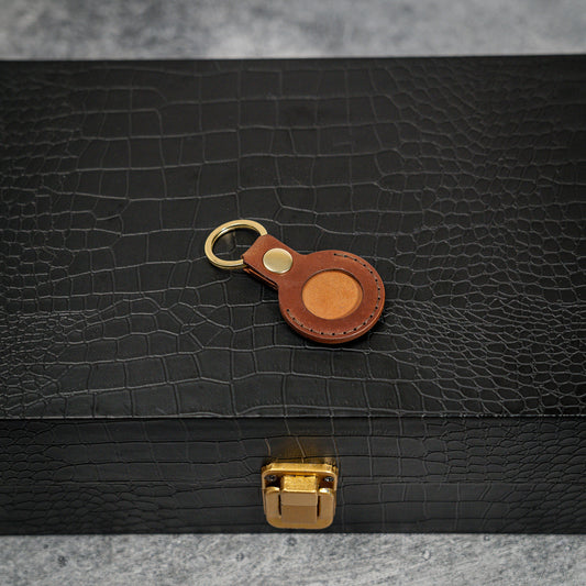 Handmade Air Tag Case in Horween Shell Cordovan leather (Multiple colors)